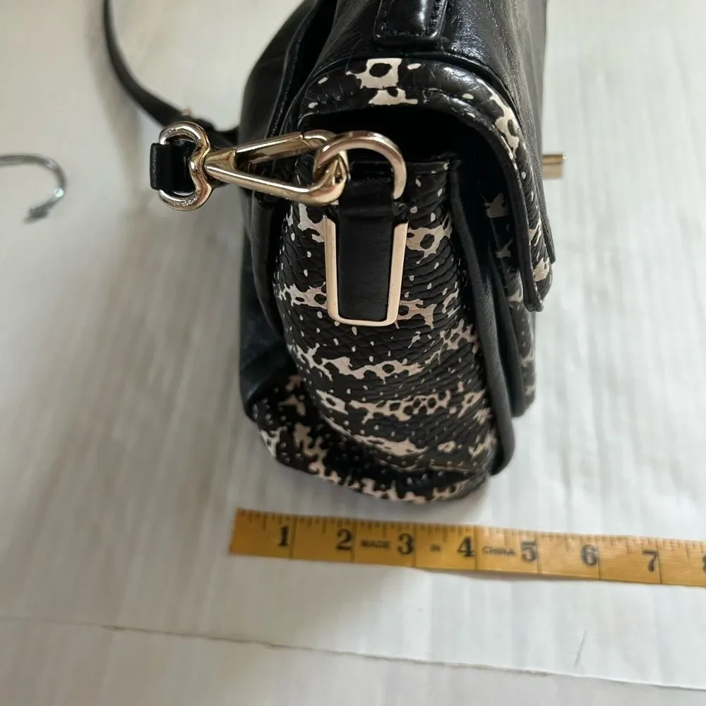 Coach Madison Sadie Flap Crossbody Satchel and Wallet in Two Tone Python 27849